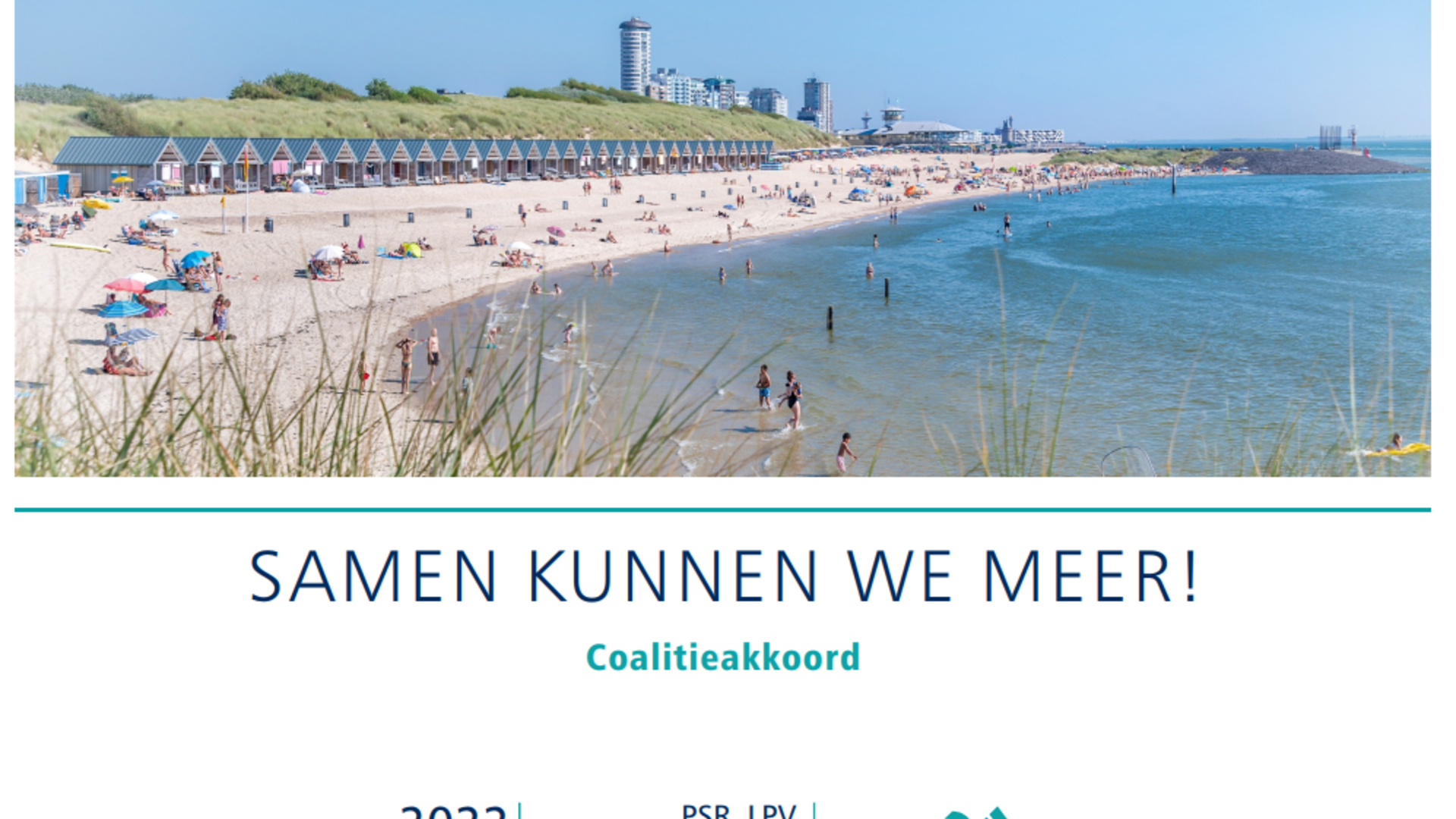 schermafbeelding voorpagina coalitieakkoord Vlissingen 2022 - 2026